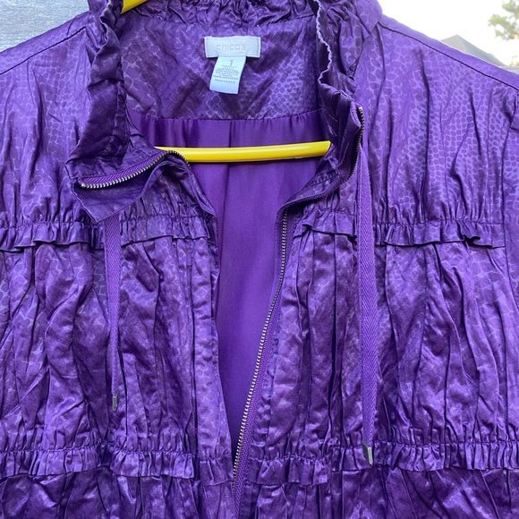 Purple Jacket with Ruffle Collar - Picture 5 of 6